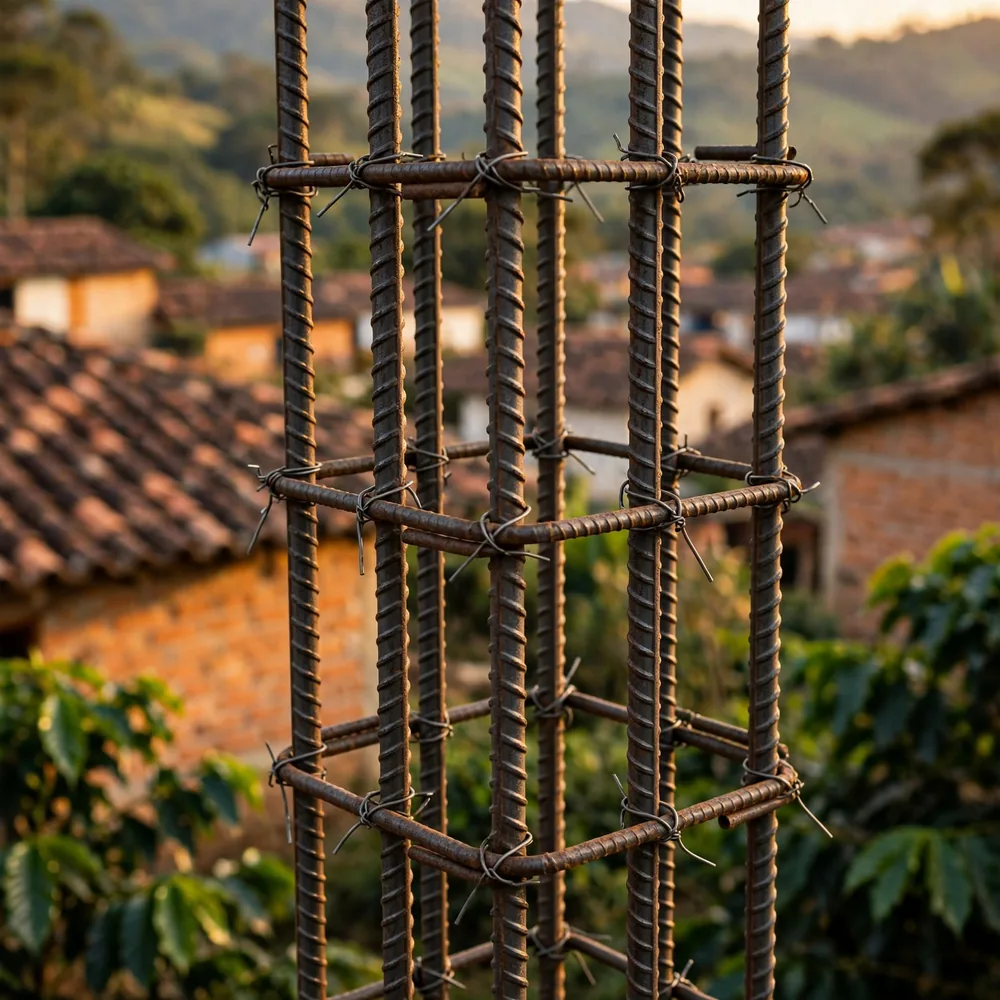 A rebar cage for a column